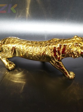 新款电镀老虎汽车摆件创意礼品家居饰品商务礼品树脂工艺礼品b9