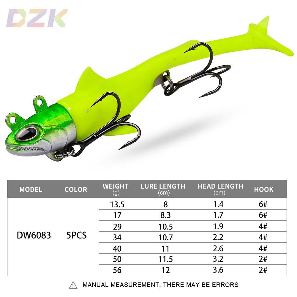 T尾鱼形包铅鱼 铅头三锚钩软鱼远投路亚软饵假饵翘嘴鲈鱼淡海通b7