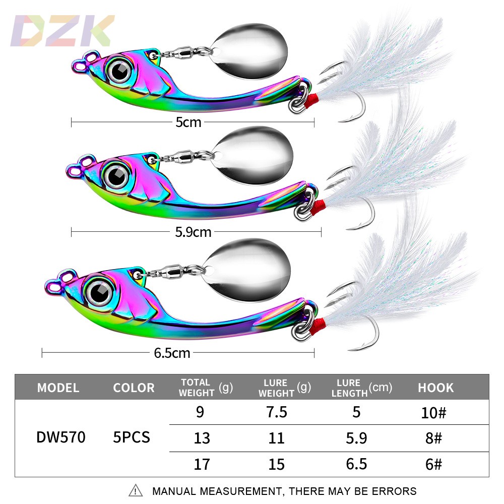 路亚饵旋转亮片 远投颤泳VIB微颤锌合金鱼饵翘嘴鲈鱼路亚假饵b7