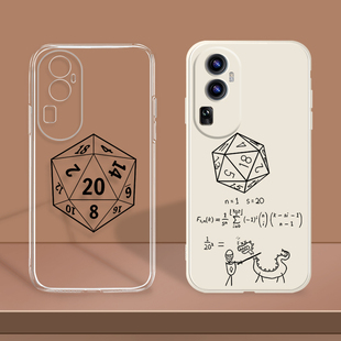 博德之门3骰子D20适用OPPO克苏鲁跑团Realme真我GTneo5/3数学公式Reno10/pro FindX6 K11 K10一加ACE2V手机壳