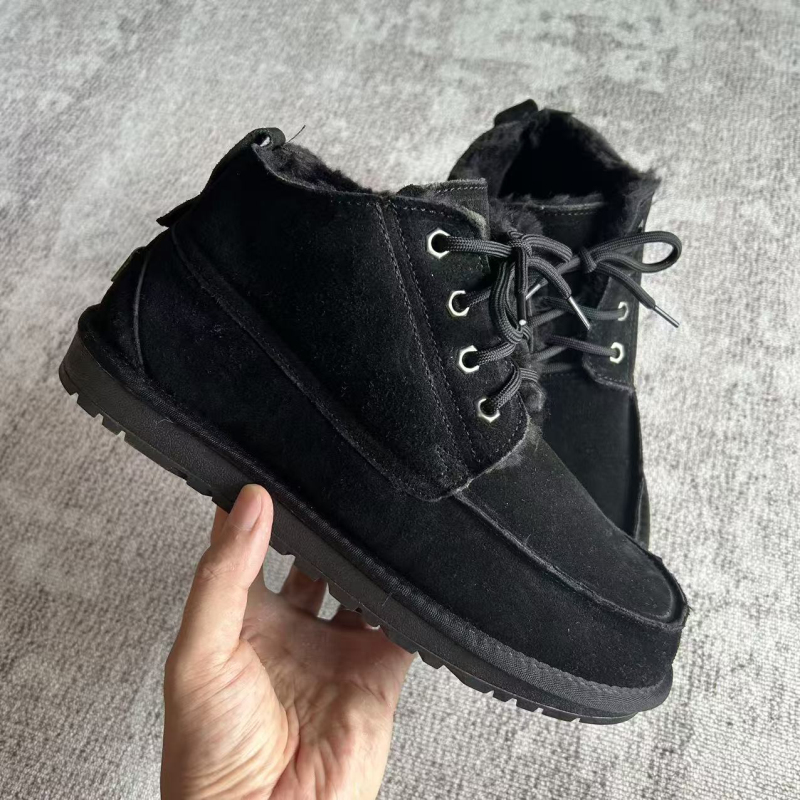 贝克汉姆同款雪地靴男款冬季加绒加厚保暖低筒棉鞋男士防滑防寒鞋