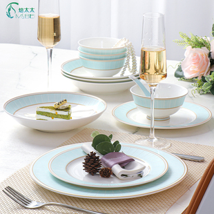 碗碟套装 碗家用2025新款 家用骨瓷餐具碗个人专用轻奢高级感礼盒碗