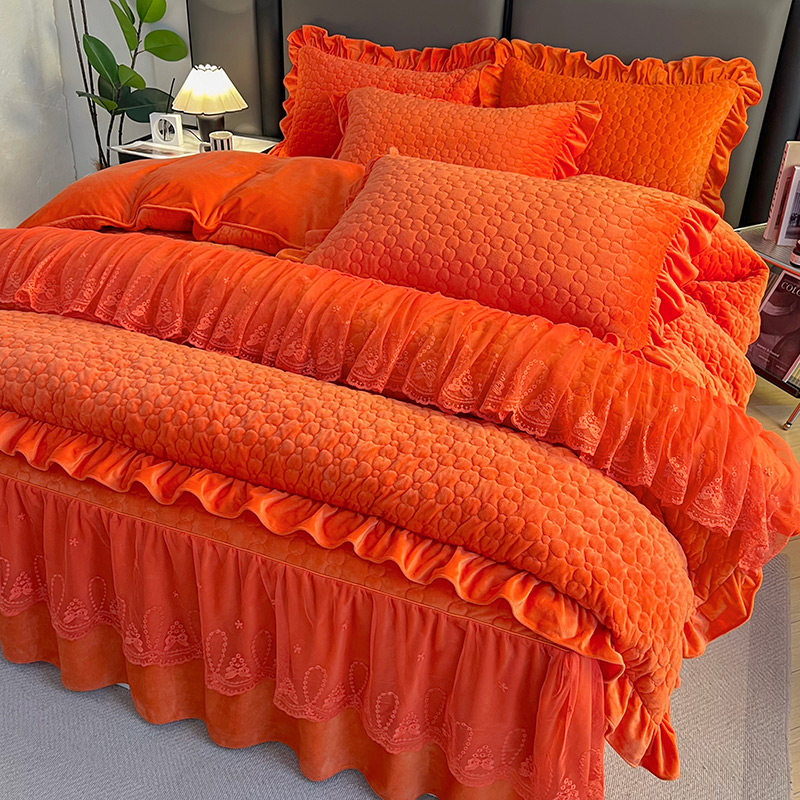 加厚保暖婴儿绒夹棉被套单件牛奶绒双面珊瑚加绒被罩法兰绒秋冬季