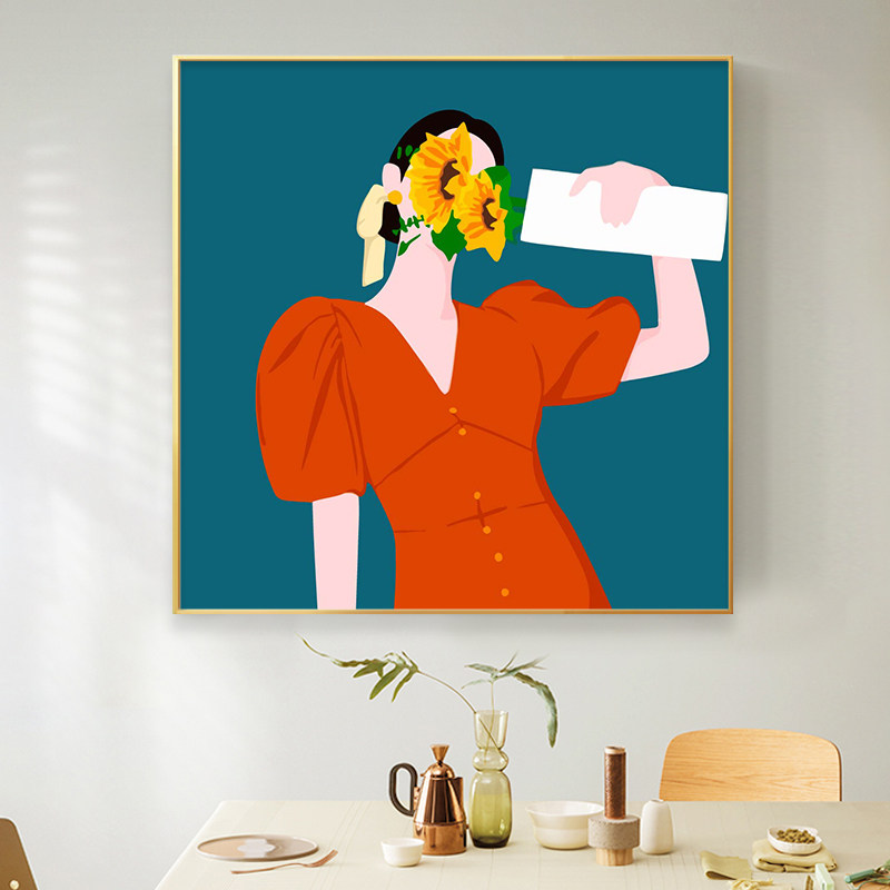 【林下风气】diy数字油彩画人物装饰填色手工手绘画填充涂色客厅