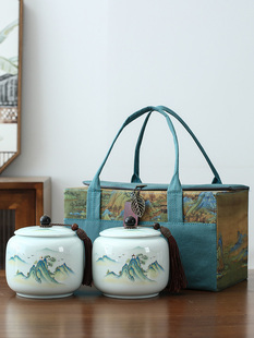 高档绿茶包装盒空礼盒半斤装存茶罐通用春茶明前龙井茶叶礼盒空盒