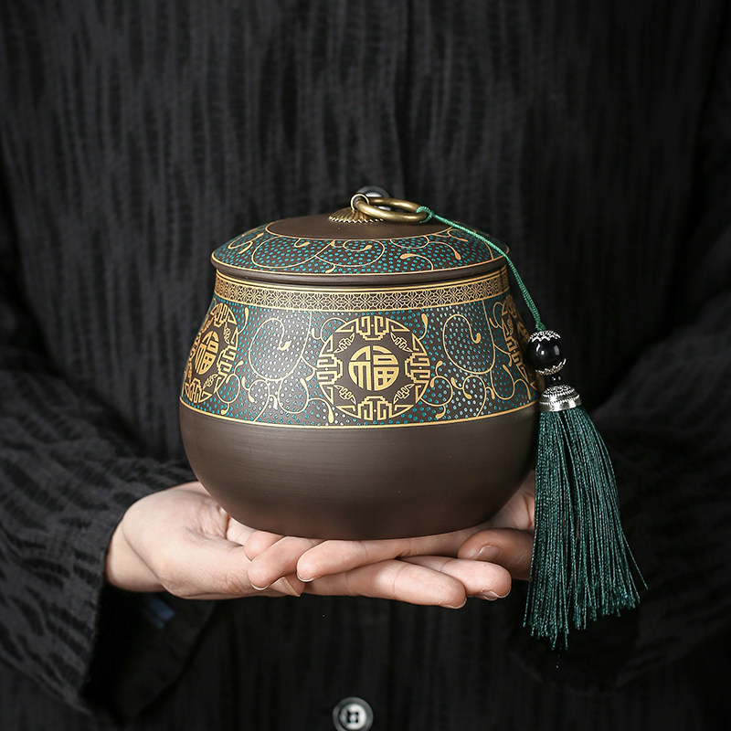 均能手造精品紫砂茶叶罐陶瓷罐密封罐高档通用中号储茶罐茶叶包装,餐饮具,茶叶罐,淘宝优惠券,粉丝福利购,淘宝优惠卷