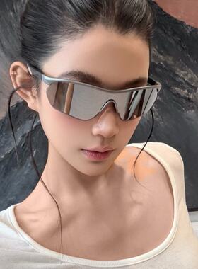 欧美风连体户外运动骑行登山跑步墨镜防晒女潮防风护目镜太阳眼镜