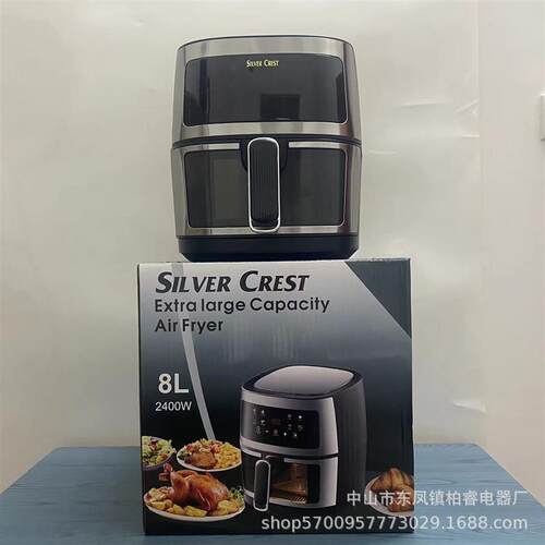 跨境出口多功能110V 220V家用不锈钢大容量可视空气炸锅