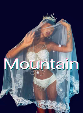 演出服酒吧夜店GOGO大气作秀白色头纱互动气氛道具服