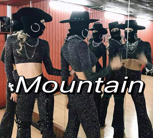 夜店gogo复古帽子匪帮长裤套装性感gogodsdj歌手演出服配饰商演