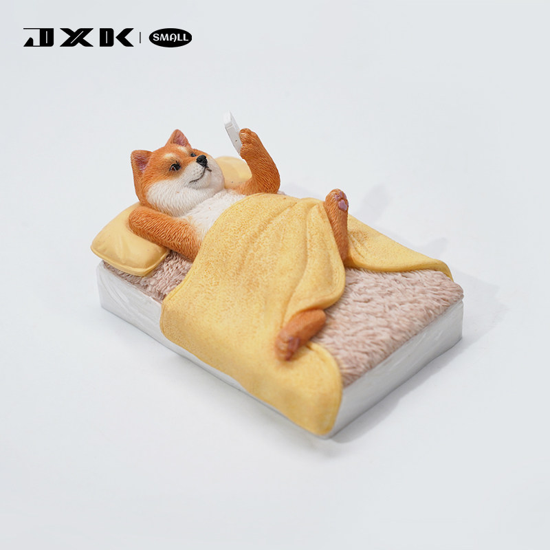 JXK small 柴犬 单身狗10.0 模型 可爱网红治愈玩手机摆件冰箱贴