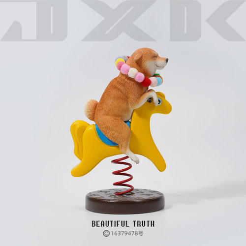 JXK柴犬摇摇马模型手办