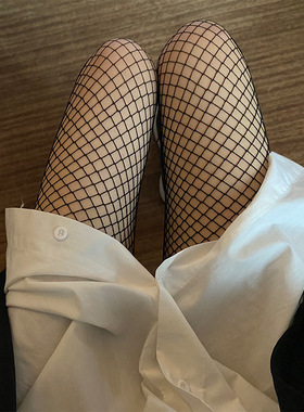 网眼连裤袜性感防勾丝网状渔网袜情趣大网格丝袜黑色ins夏季女袜