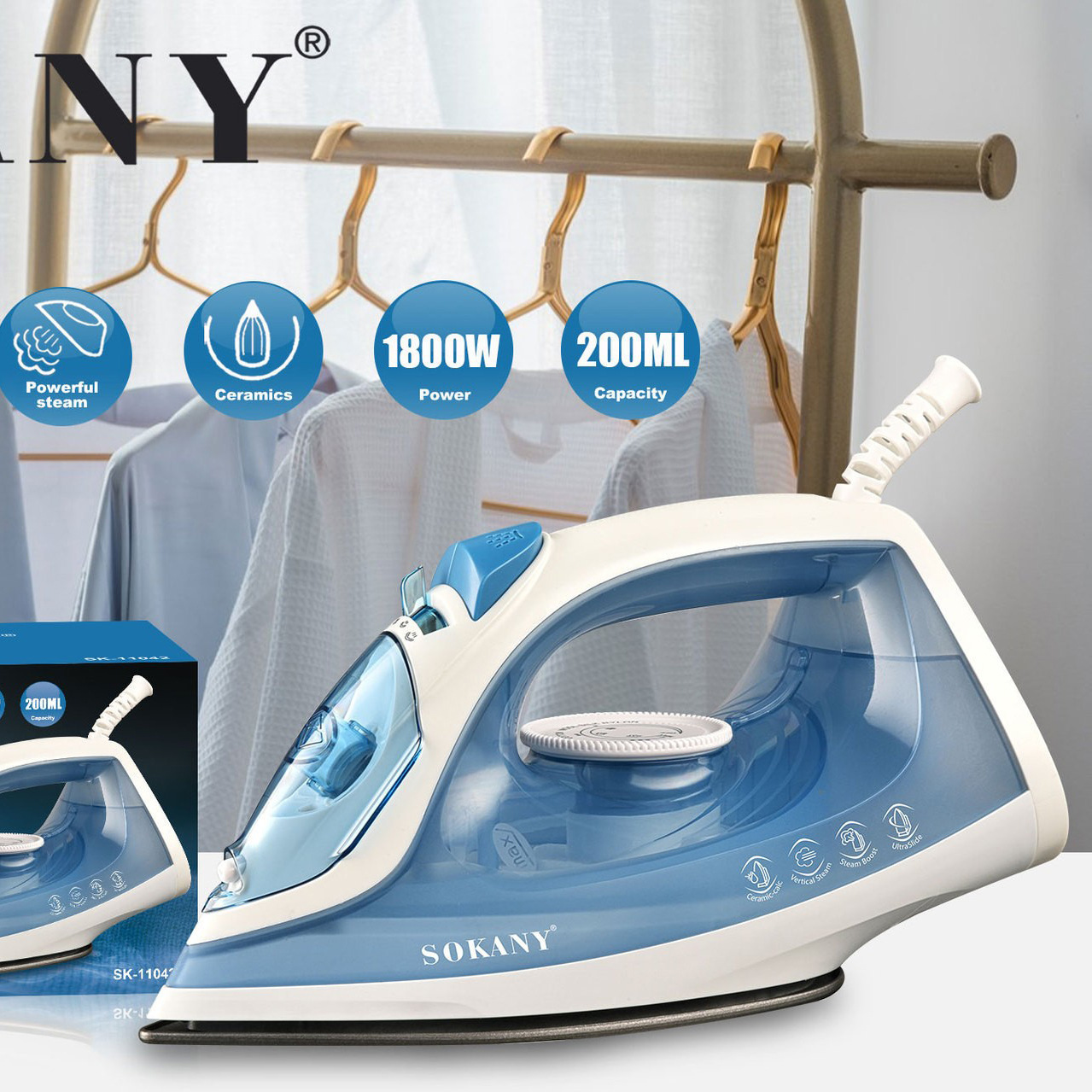 出口熨斗家用陶瓷底板电熨斗熨烫衣物蒸汽熨斗110V美规欧规