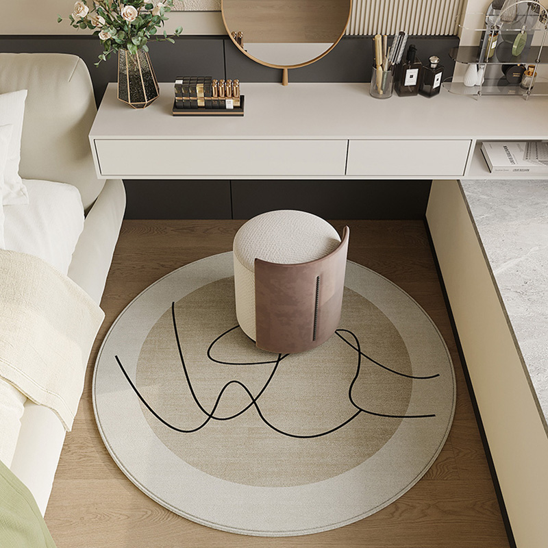 卧室地毯圆形衣帽间化妆台椅子垫子转移客厅地垫2025新款床边毯