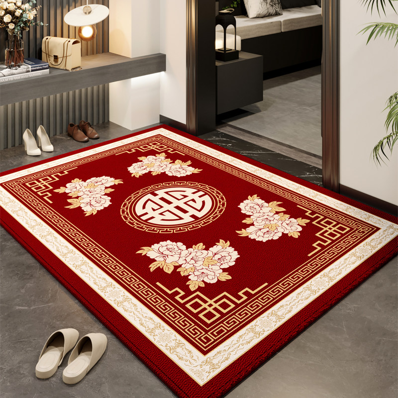 新款入户门地垫中式喜庆门垫高级入门门口地毯红色可裁剪脚垫乔迁,居家布艺,入户地垫,淘宝优惠券,粉丝福利购,淘宝优惠卷