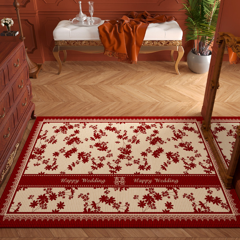 新款入户门地垫结婚红色门口地毯进门喜庆脚垫双喜字大门婚房布置,居家布艺,入户地垫,淘宝优惠券,粉丝福利购,淘宝优惠卷