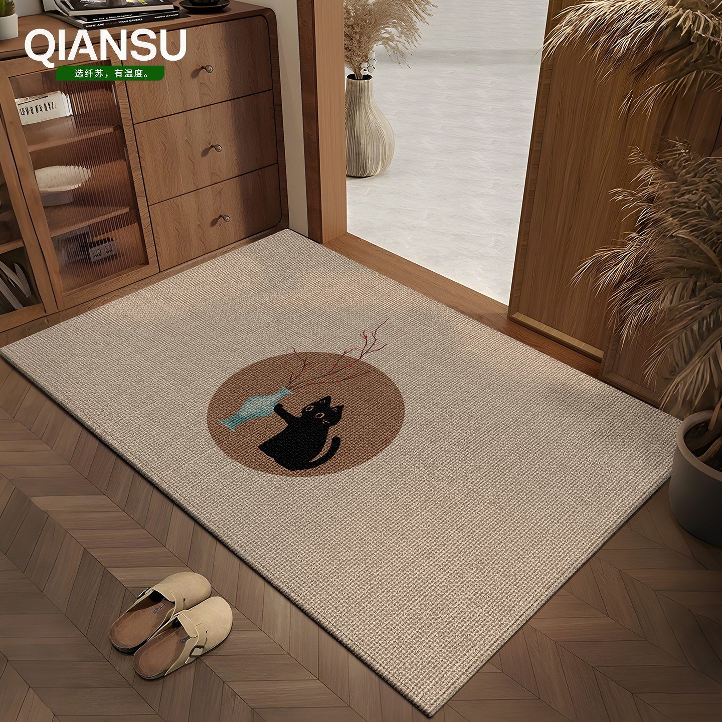 入户门地垫新款门垫门口地毯防滑高级脚垫入门免洗可裁剪原木风,居家布艺,入户地垫,淘宝优惠券,粉丝福利购,淘宝优惠卷
