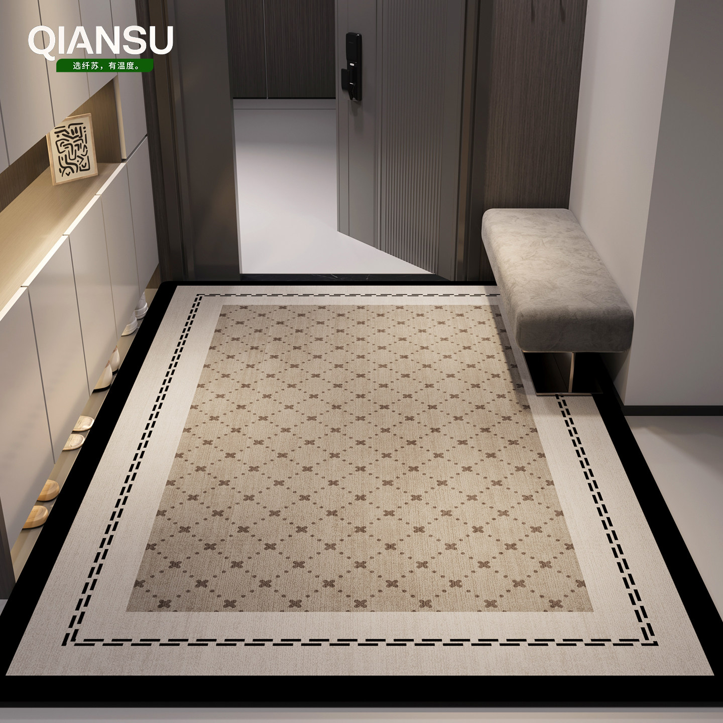 新款入户门地垫门垫门口地毯可裁剪高级入门家用复古脚垫耐脏免洗,居家布艺,入户地垫,淘宝优惠券,粉丝福利购,淘宝优惠卷