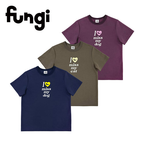 官方Fungi*i miss my dog/cat*系列小版型印花体恤