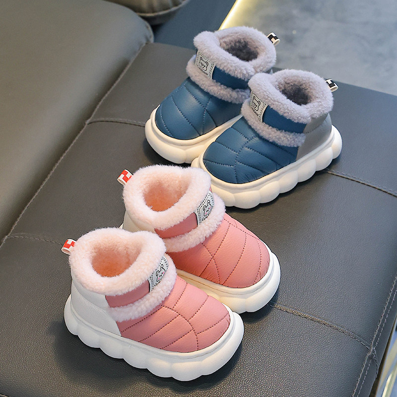 冬季儿童棉拖鞋包跟男女童保暖PU皮防水厚底外穿亲子宝宝居家棉鞋,童鞋/婴儿鞋/亲子鞋,儿童棉拖鞋,淘宝优惠券,粉丝福利购,淘宝优惠卷
