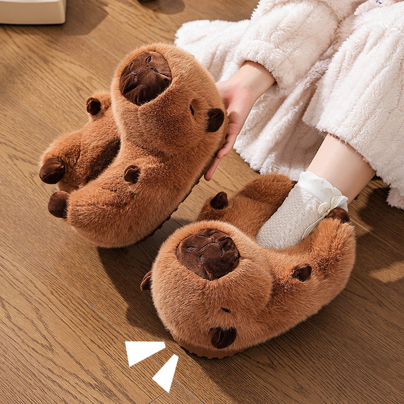 卡皮巴拉棉拖鞋男士冬季卡通可爱防滑室内软底居家情侣棉鞋女士,居家布艺,居家棉拖/棉鞋,淘宝优惠券,粉丝福利购,淘宝优惠卷