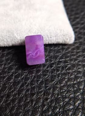 天然南非舒俱来老料粉紫色玉化方糖四棱单颗油润