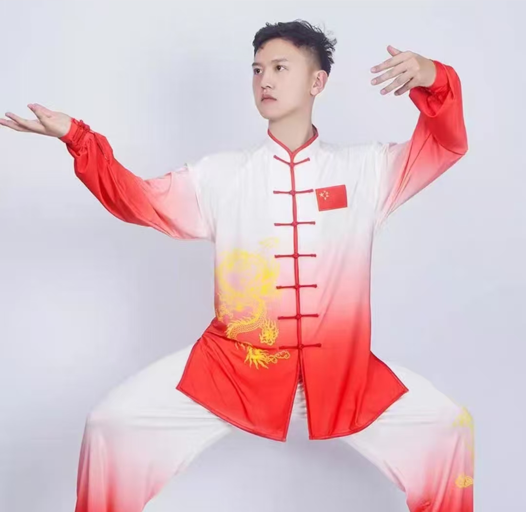 牛奶丝晨练武术表演服太极拳练功