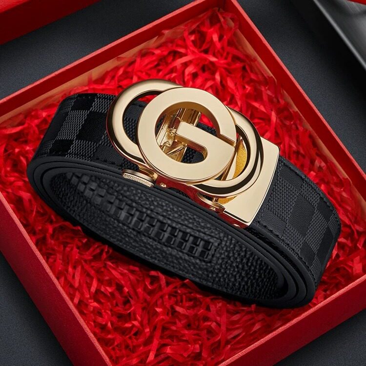 英皇保罗皮带男款真皮商务腰带男士2024新款自动扣休闲潮流裤腰带