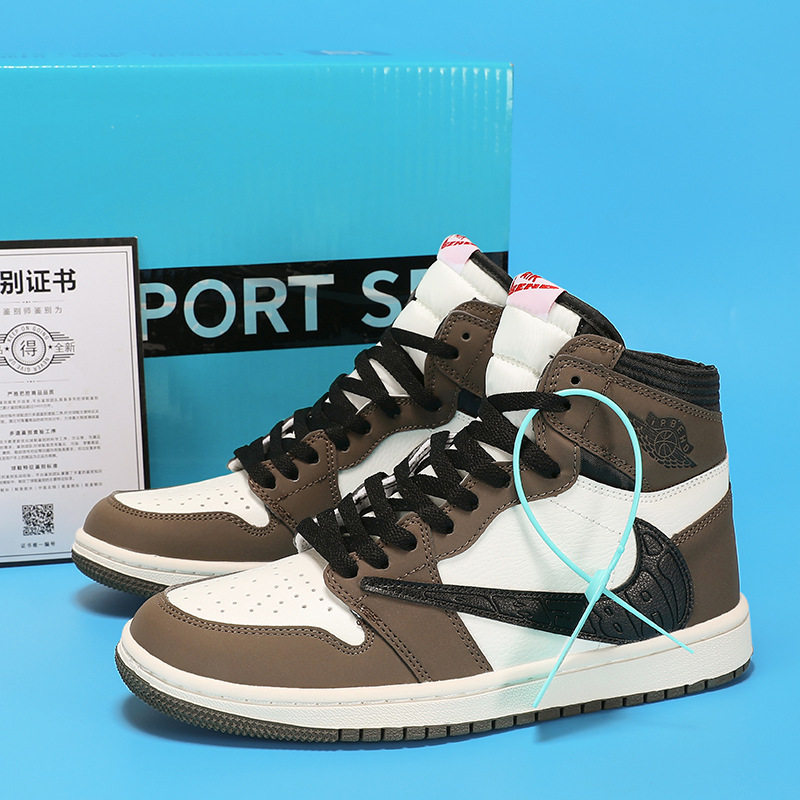 【莆田工厂】AJ男鞋春季闪电倒钩板鞋蓝白运动鞋aj1男款dunk鞋子