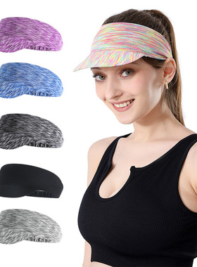 Women Sun Visor Hat Summer Ponytail Beach Hat 户外遮阳帽女