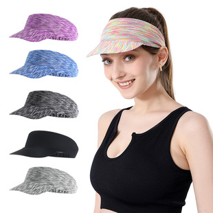Women Sun Visor Hat Summer Ponytail Beach Hat 户外遮阳帽女