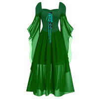 Renaissance Costume Women Halloween Medieval Witch Dress thumbnail 6