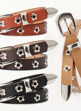 PU Leather Punk Belt for Women 朋克ins风个性腰带女百搭休闲