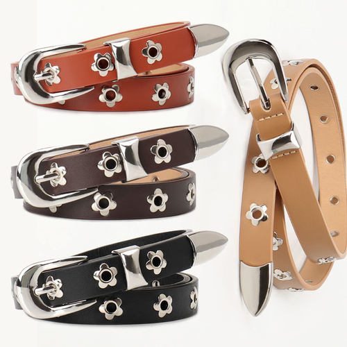PU Leather Punk Belt for Women 朋克ins风个性腰带女百搭休闲