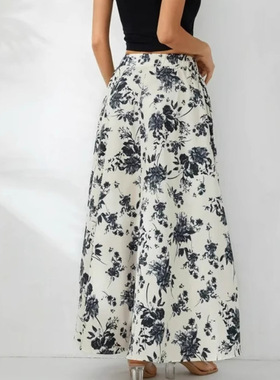 Women Maxi Skirts with Pockets Long Midi Skirt for Beach
