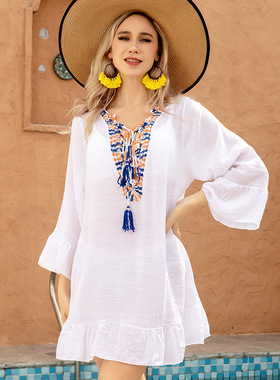 Women Swimsuit Cover Up Beach Bathing Suit Bikini Dress