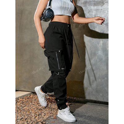 Women Cargo Work Pants Stretch Combat Travel Pants机车工装裤