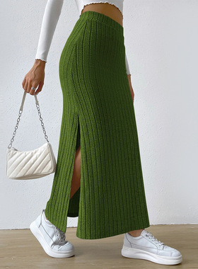 Long Skirts for Women Fall Stretchy Maxi Skirt for Work