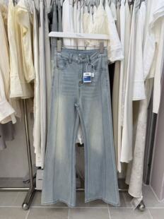 女 高腰显瘦微喇叭牛仔裤 甜美风可爱风少女风时尚 百搭2026春夏新款