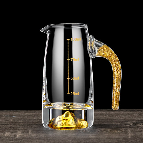 金箔水晶玻璃分酒器白酒套装