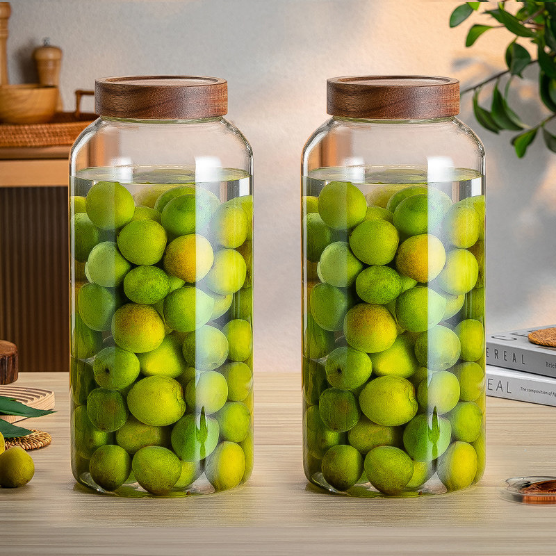 高档青梅泡酒玻璃瓶家用密封泡酒罐杨梅果酒专用酿酒瓶空瓶酒坛子
