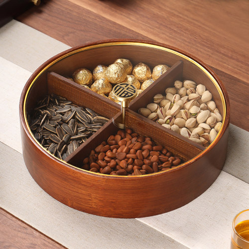 干果盘带盖坚果瓜子零食收纳盒