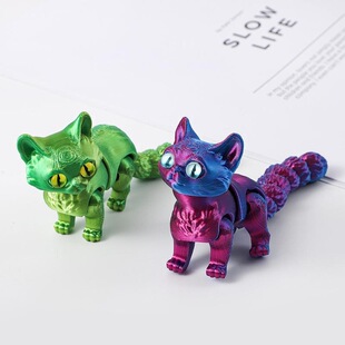 3D打印可爱呆萌猫咪儿童网红爆款摆件手办模型仿真玩具动物小礼物