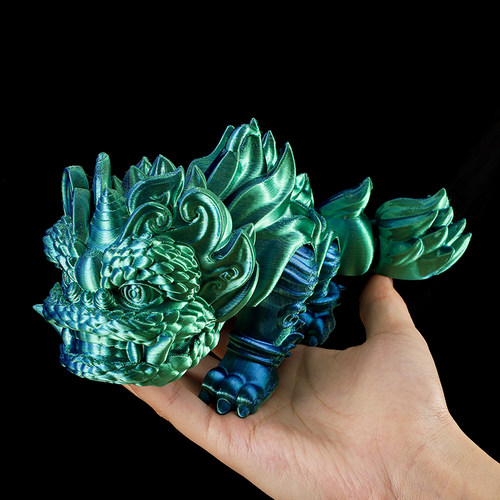 3D打印醒狮儿童玩具摆摊关节可动模型仿真创意动物礼物的神兽摆件