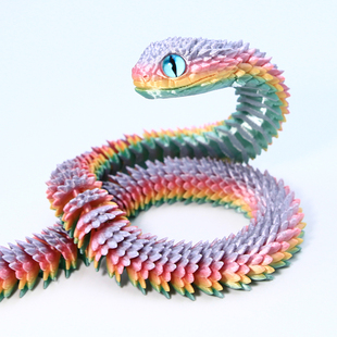3d打印蝰蛇玩具模型夜光蛇关节可动仿真动物儿童玩具礼物摆件大全