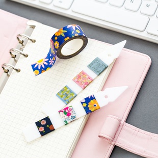 和纸胶带分装板加厚迷你便携手账胶带分装片磨砂圆角手帐收纳工具