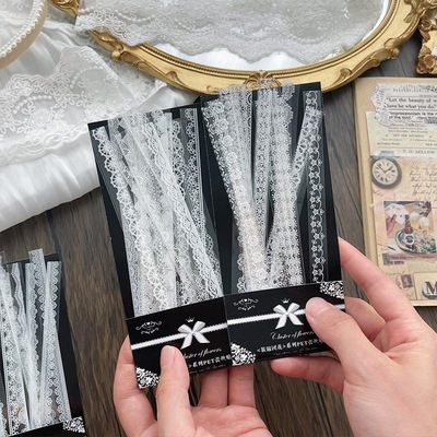 簇锦团花蕾丝咕卡贴纸包防水透明贴画韩系手账diy装饰花边素材纸