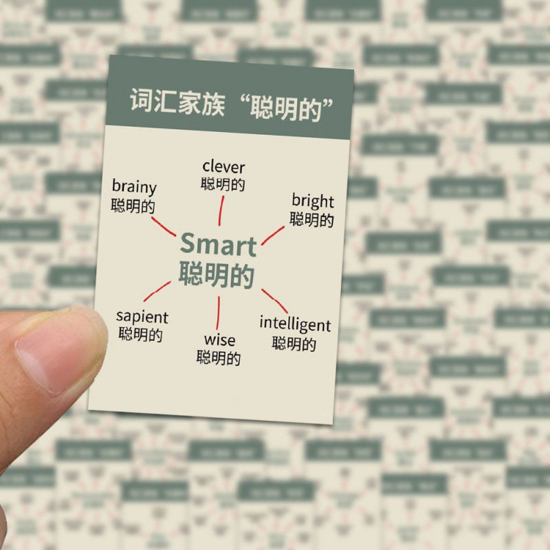 词汇家族英语单词贴纸64张笔记本电脑手账手机行李箱DIY装饰贴画