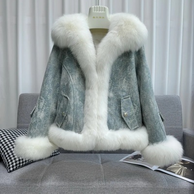 2025秋冬季年轻款皮草大衣收腰显瘦超好看短款皮毛一体毛毛外套女